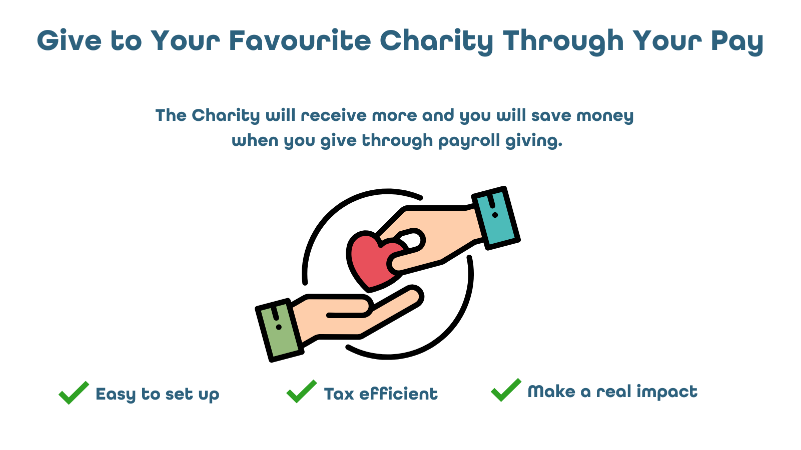 Give to your favourite charity through your pay