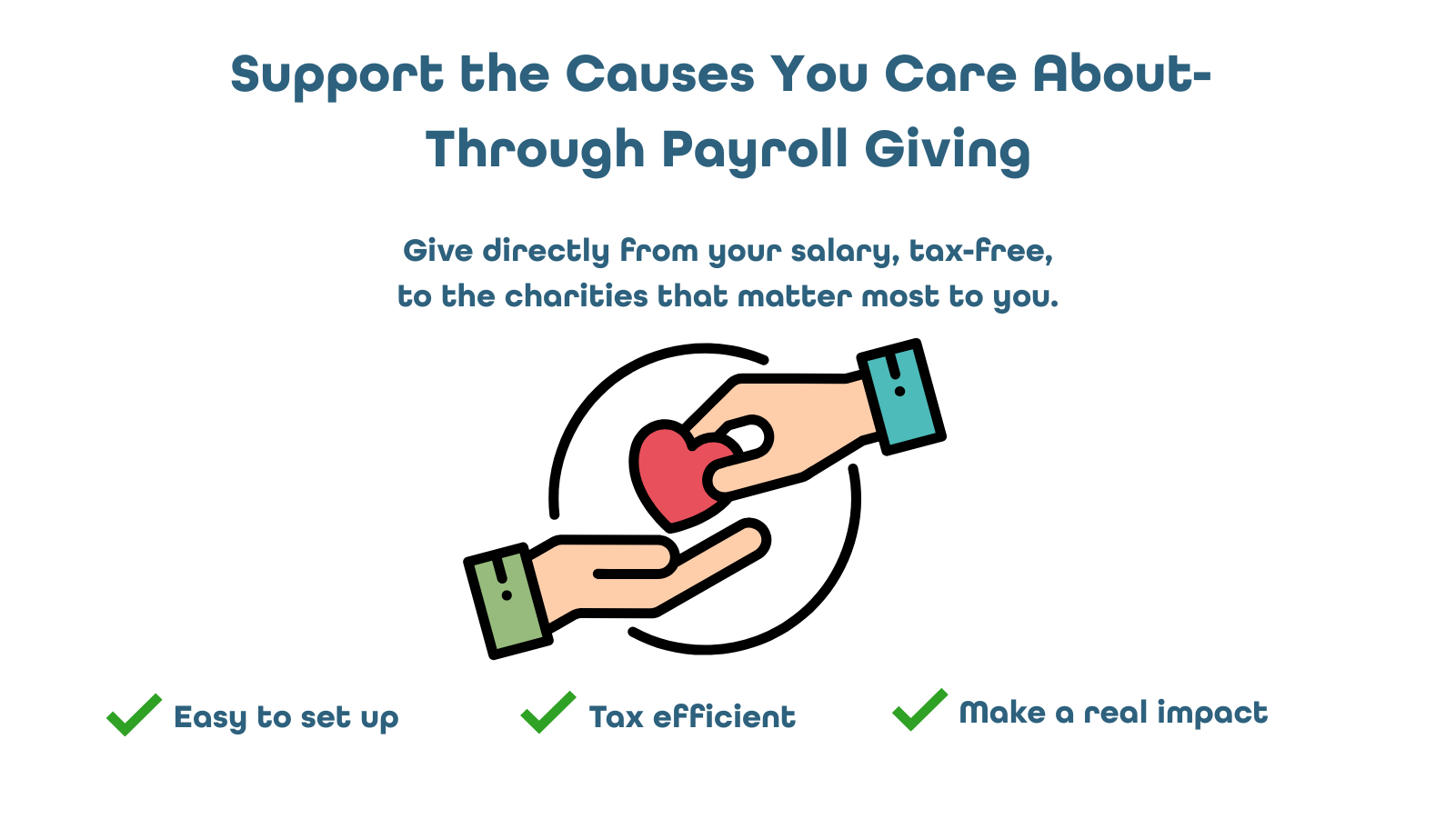 Support the causes you care about through payroll giving
