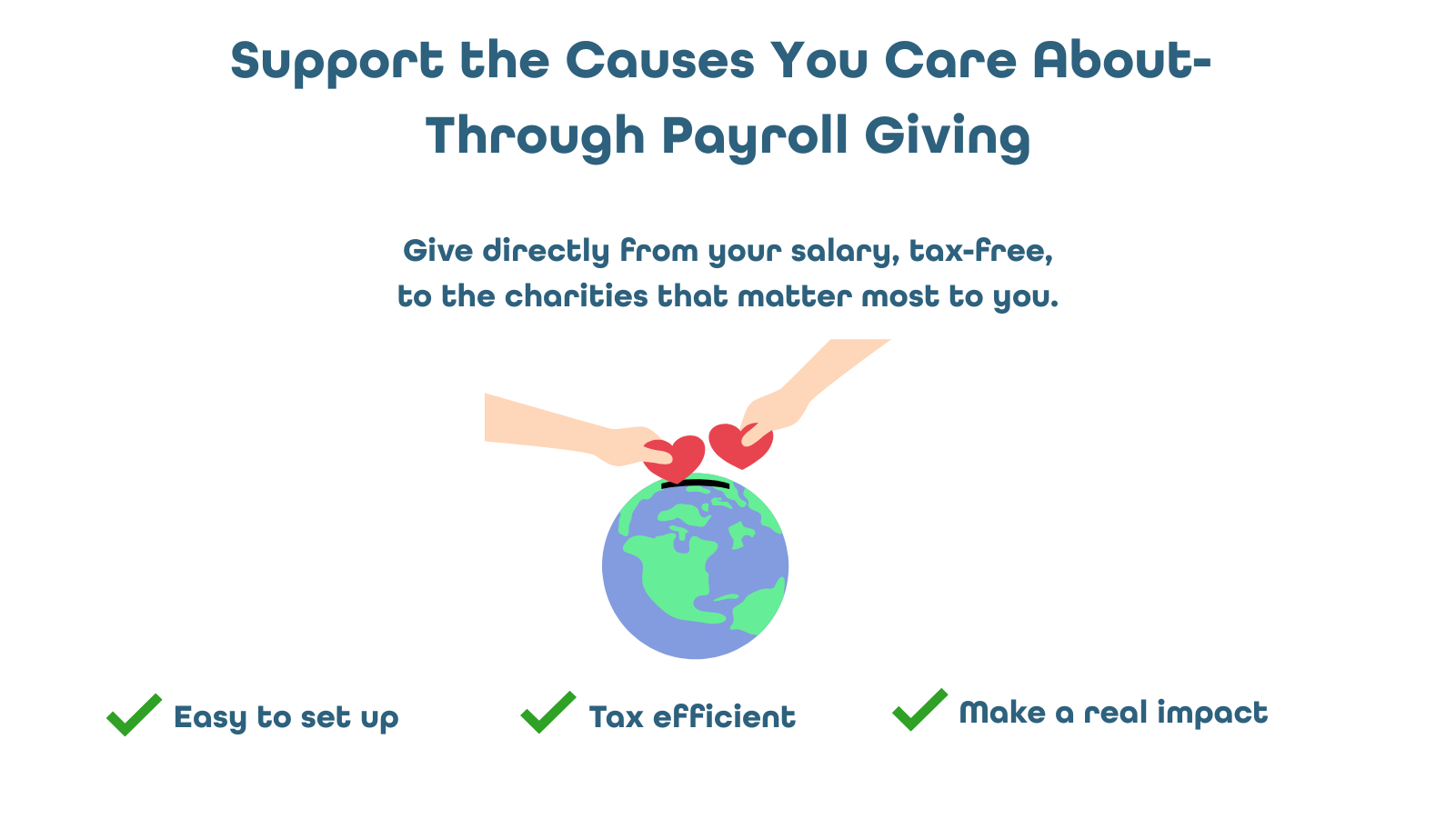 Support the causes you care about with payroll giving