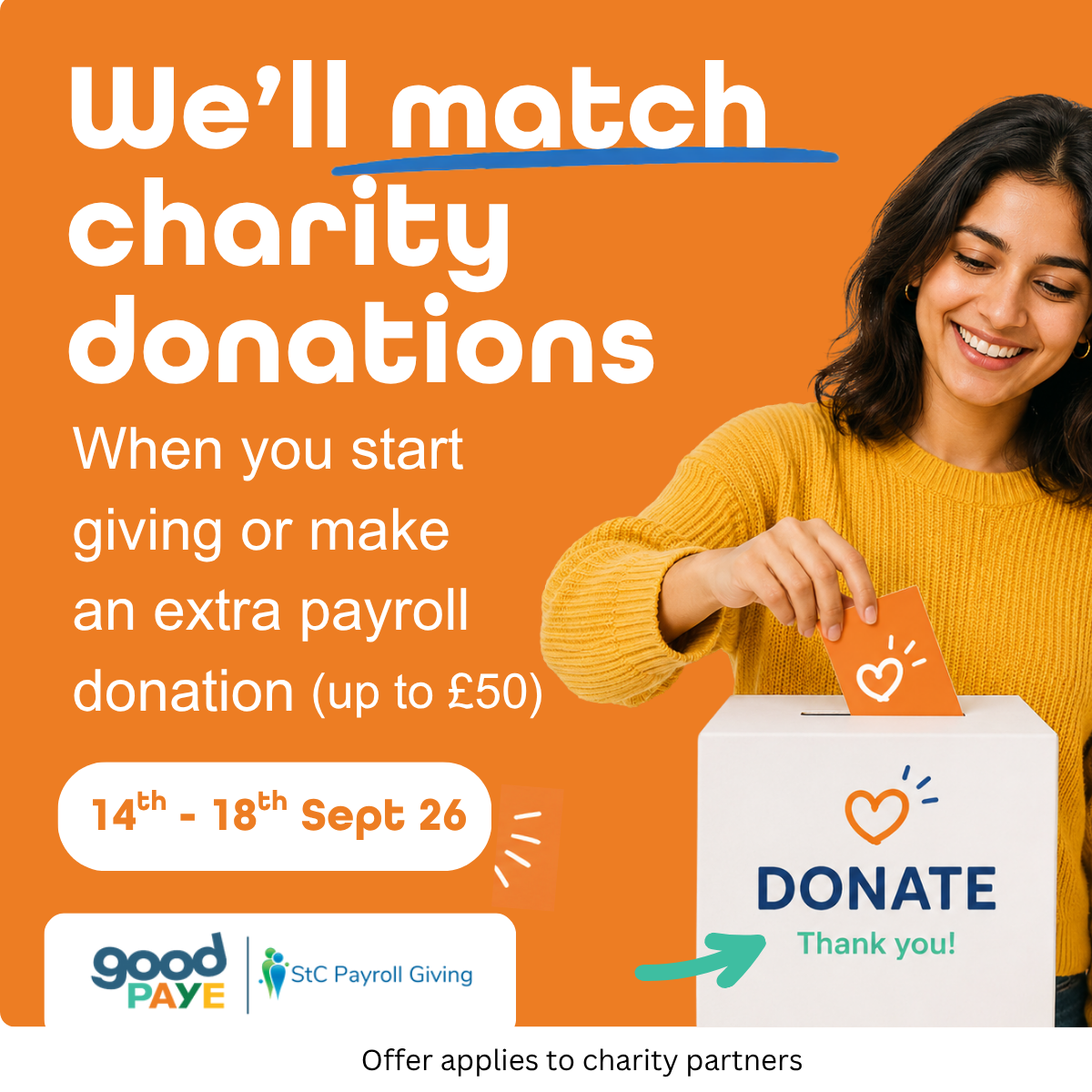 September Donation Match Offer